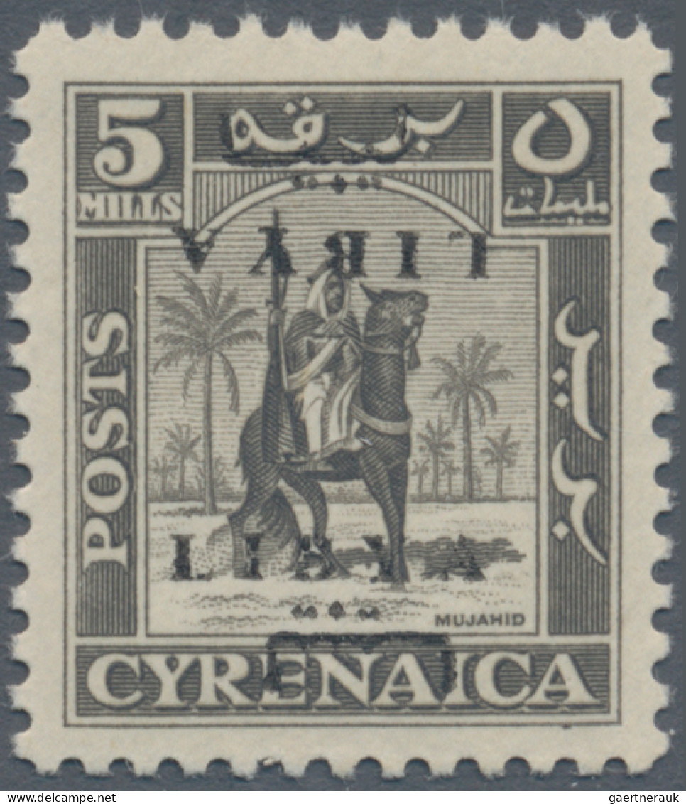 Libya: 1951, Cyrenaica "Camel Trooper" Overprinted "LIBYA", Three Varieties, Inc - Libyen