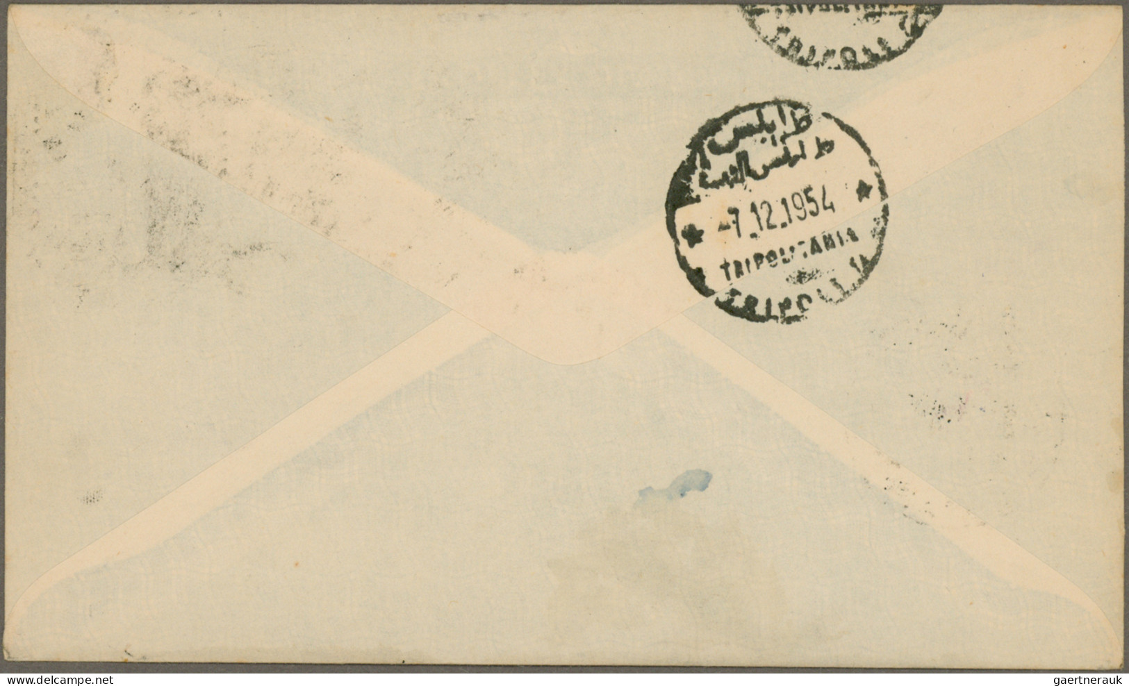 Libya: 1952/1954, Four Covers Franked With Values From The 1952 Definitives With - Libya