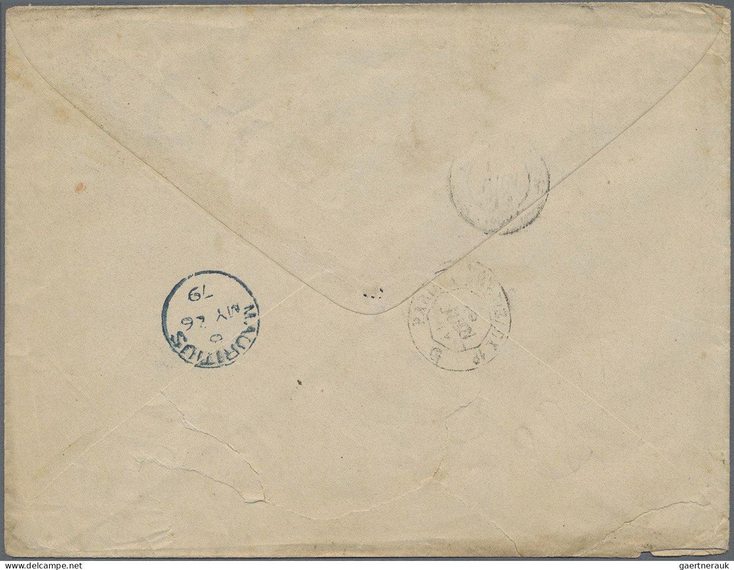 Mauritius: 1879/1881, 17c. On 4d. Rose, Two Covers To Same Address In Bordeaux, - Mauricio (...-1967)