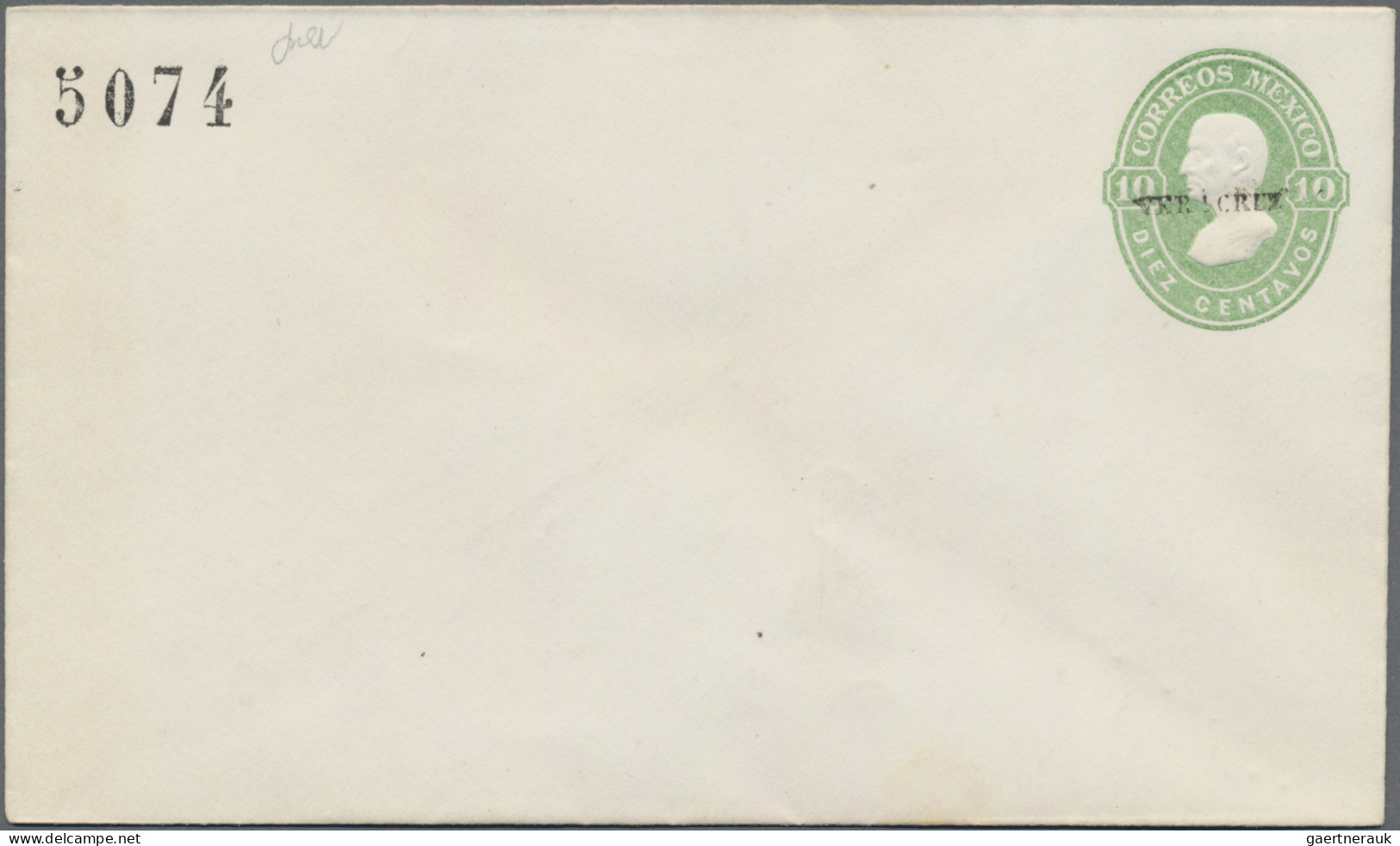 Mexico - Postal Stationary: 1874/78, Envelopes 10 C. Hidalgo (6) With District O - Mexiko