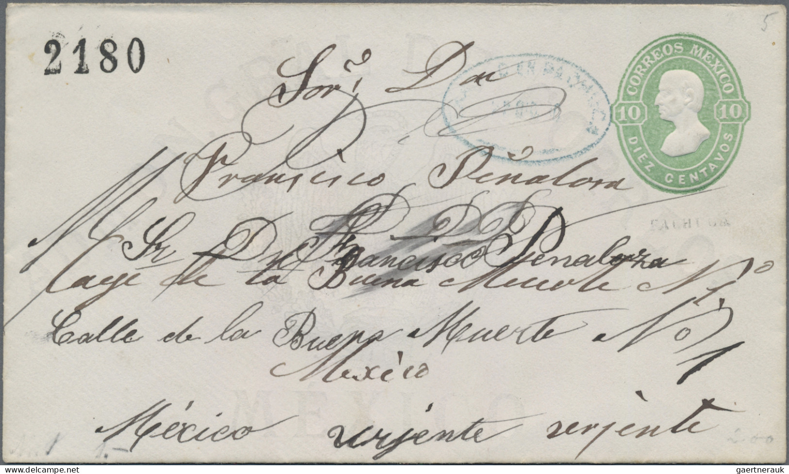 Mexico - Postal Stationary: 1880/81, Used Envelopes (3) Of 10 C. Or 25 C. (2) Cl - México