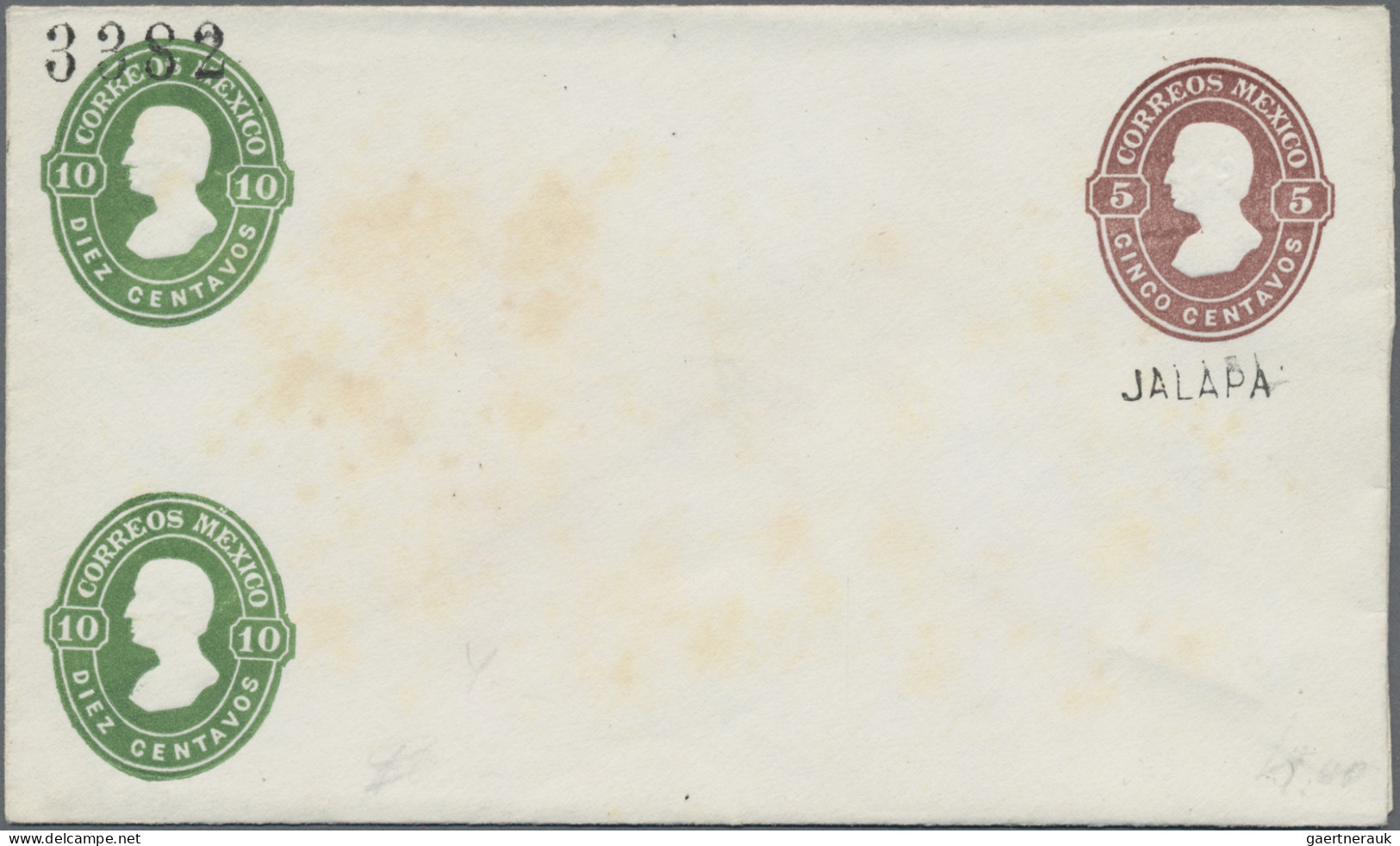Mexico - Postal Stationary: 1882/83, Envelope 5 C. Brownish Violet, Unissued. An - Mexico