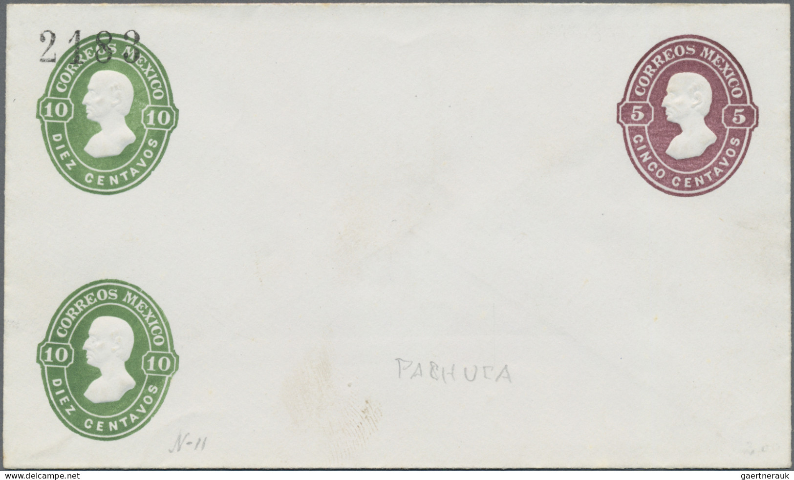 Mexico - Postal Stationary: 1882/83, Envelope 5 C. Brownish Violet, Unissued. An - Messico