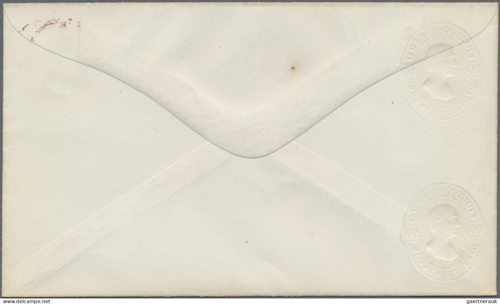 Mexico - Postal Stationary: 1883, Envelope 5 C. Violet Brown With Extra Imprint - Mexico