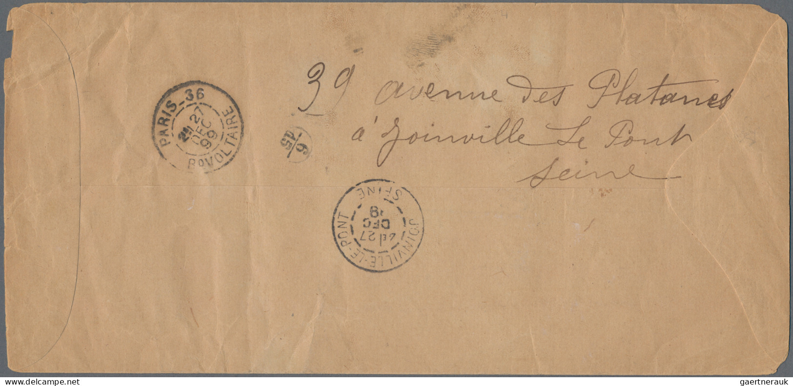 Lourenco Marques: 1899 Cover From Lourenco Maques ("9 NOV 99" Datestamp) To Pari - Lourenco Marques