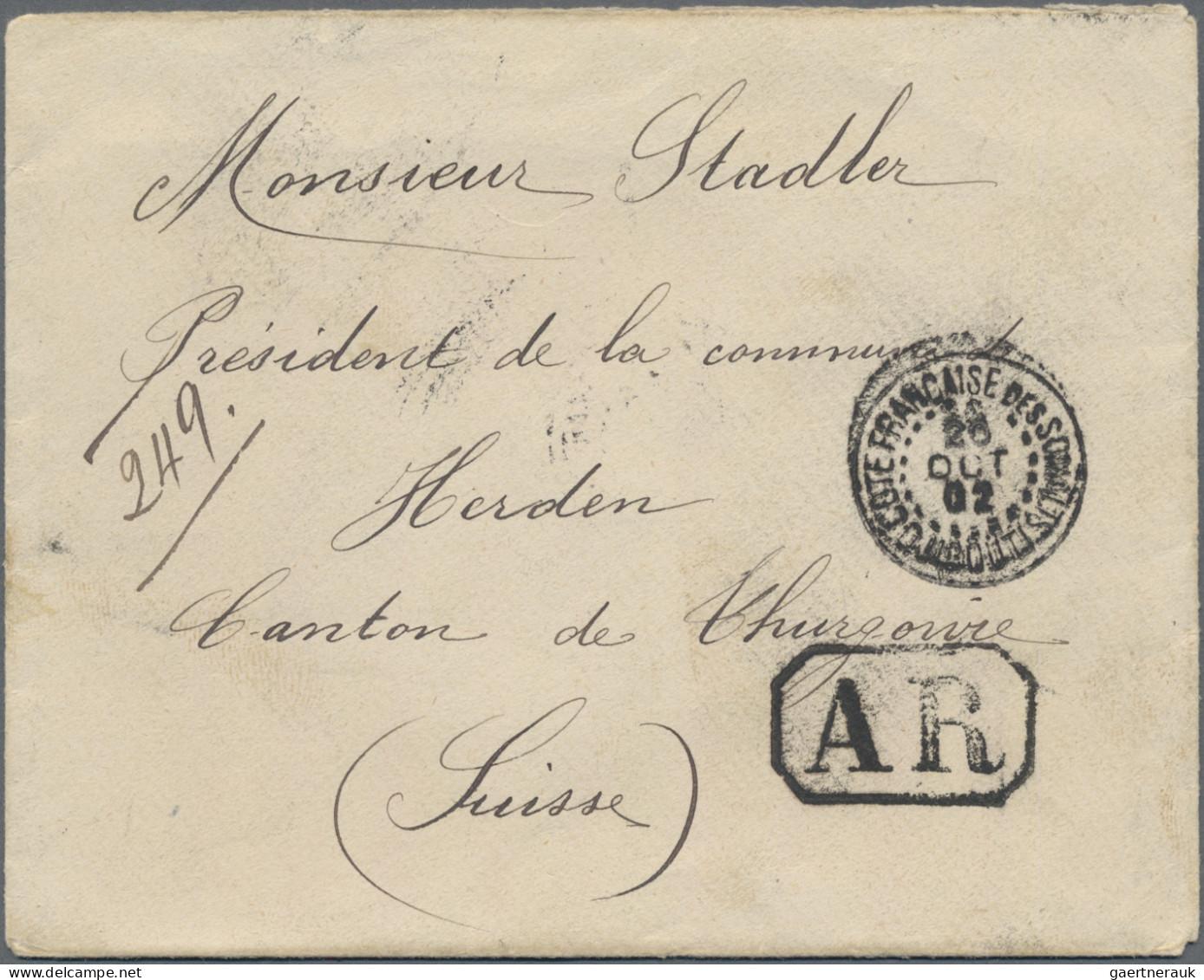 Obock: 1892, Type Sage 40 C. Canc. "Djibouti 26 Oct 02" With French Somali Coast - Other & Unclassified