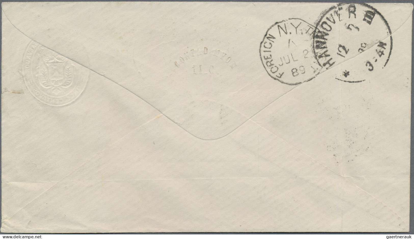 El Salvador - Postal Stationery: 1887 Postal Stationery Envelope On Private Orde - El Salvador