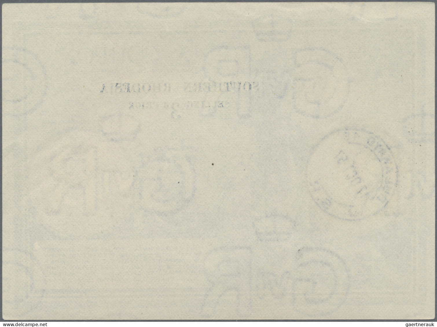 Southern Rhodesia: 1957 Imperial Reply Coupon 3d. With "BULAWAYO/17 OCT 57" C.d. - Zuid-Rhodesië (...-1964)