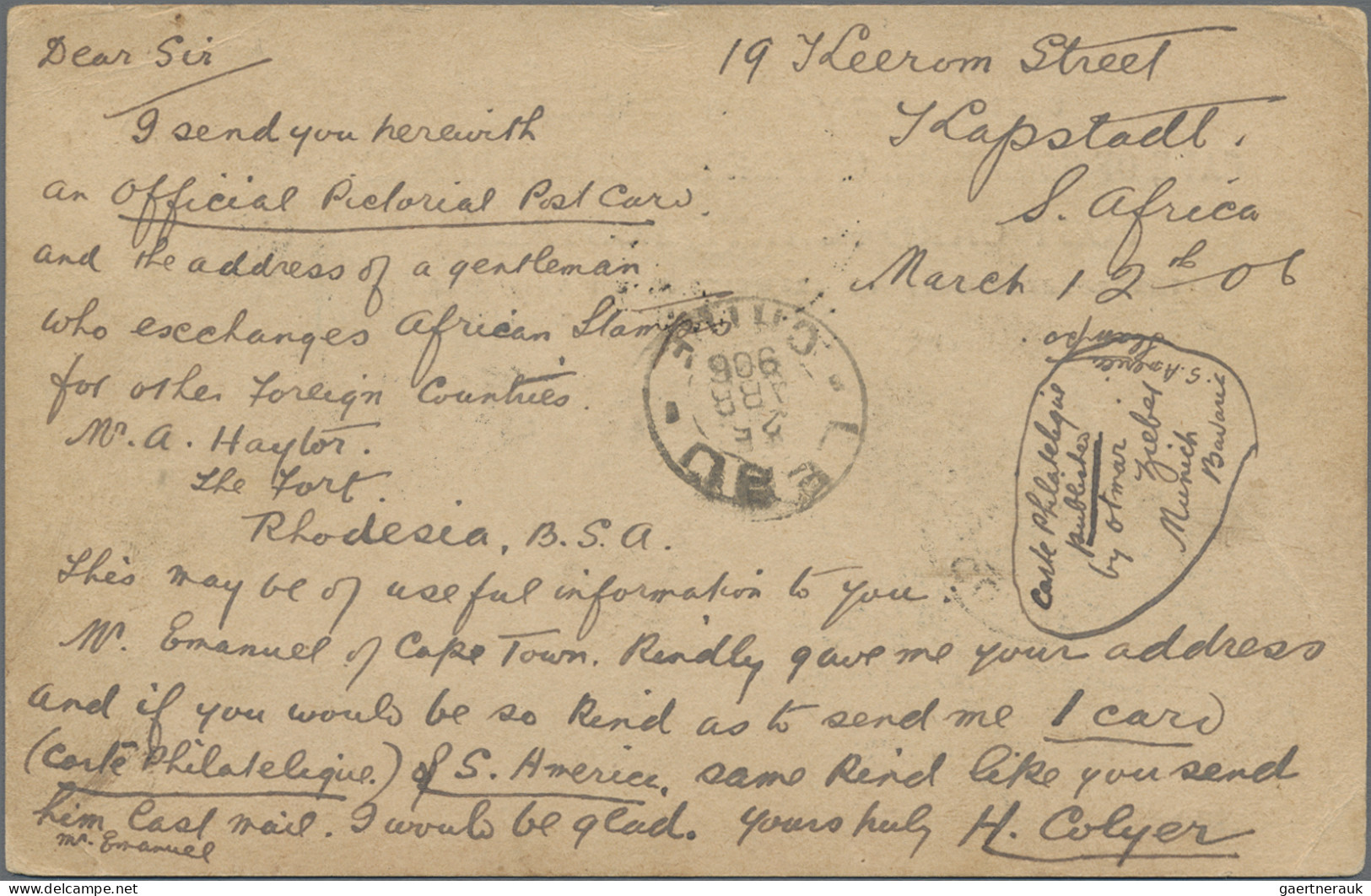 Cape Of Good Hope - Postal Stationery: 1906 Postal Stationery Picture Card KEVII - Cabo De Buena Esperanza (1853-1904)