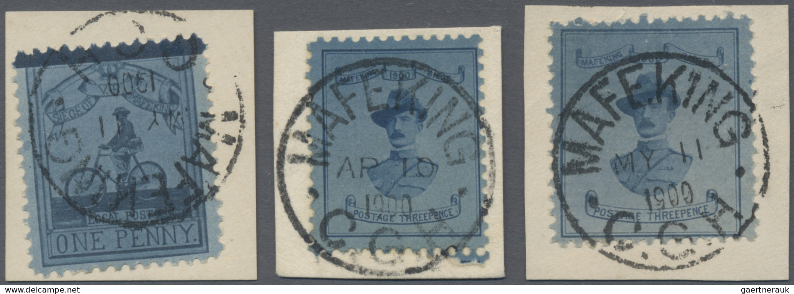 Cap Of Good Hope: 1900 Mafeking 'Goodyear' 1d. Deep Blue As Well As 'General Bad - Kap Der Guten Hoffnung (1853-1904)