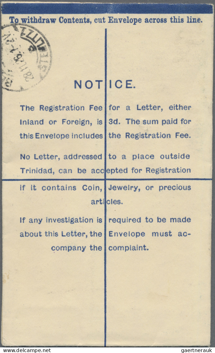 Trinidad+Tobago - Postal Stationery: 1904/26, Two Small Size Registration Envelo - Trinidad Y Tobago (1962-...)