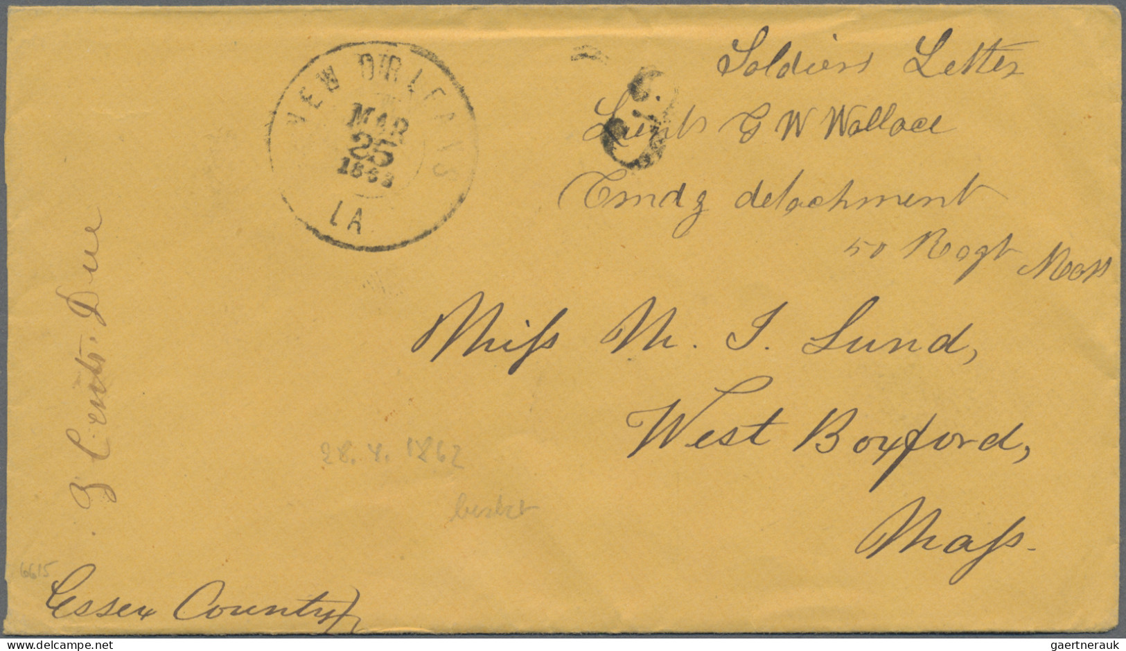 Confederated States Of America: 1863, Two Union Soldiers Letters Marked "New Orl - 1861-65 Confederate States