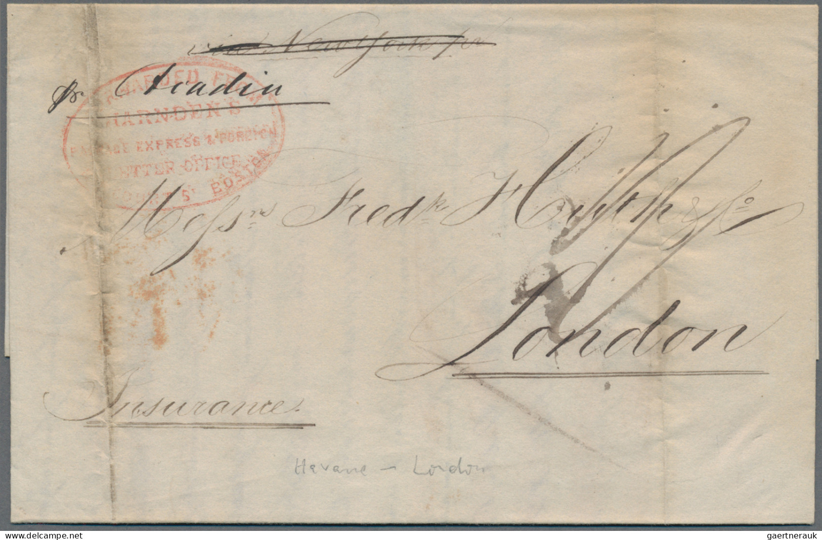 United States Of America: 1839/41, Three Folded Letters, Marked "Deal / Shiplett - …-1845 Préphilatélie