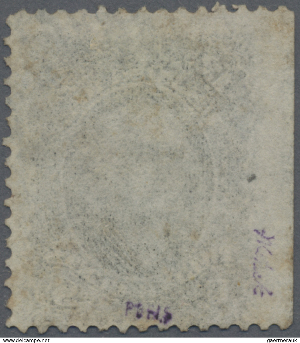 United States: 1857, 12 Cents Black, Type II, Imperforate At Left With Parts Of - Used Stamps