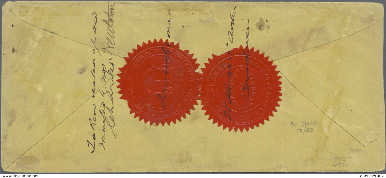 United States: 1870, 24 C Green & Violet, Tied By Manuscript Receiving Docketing - Lettres & Documents