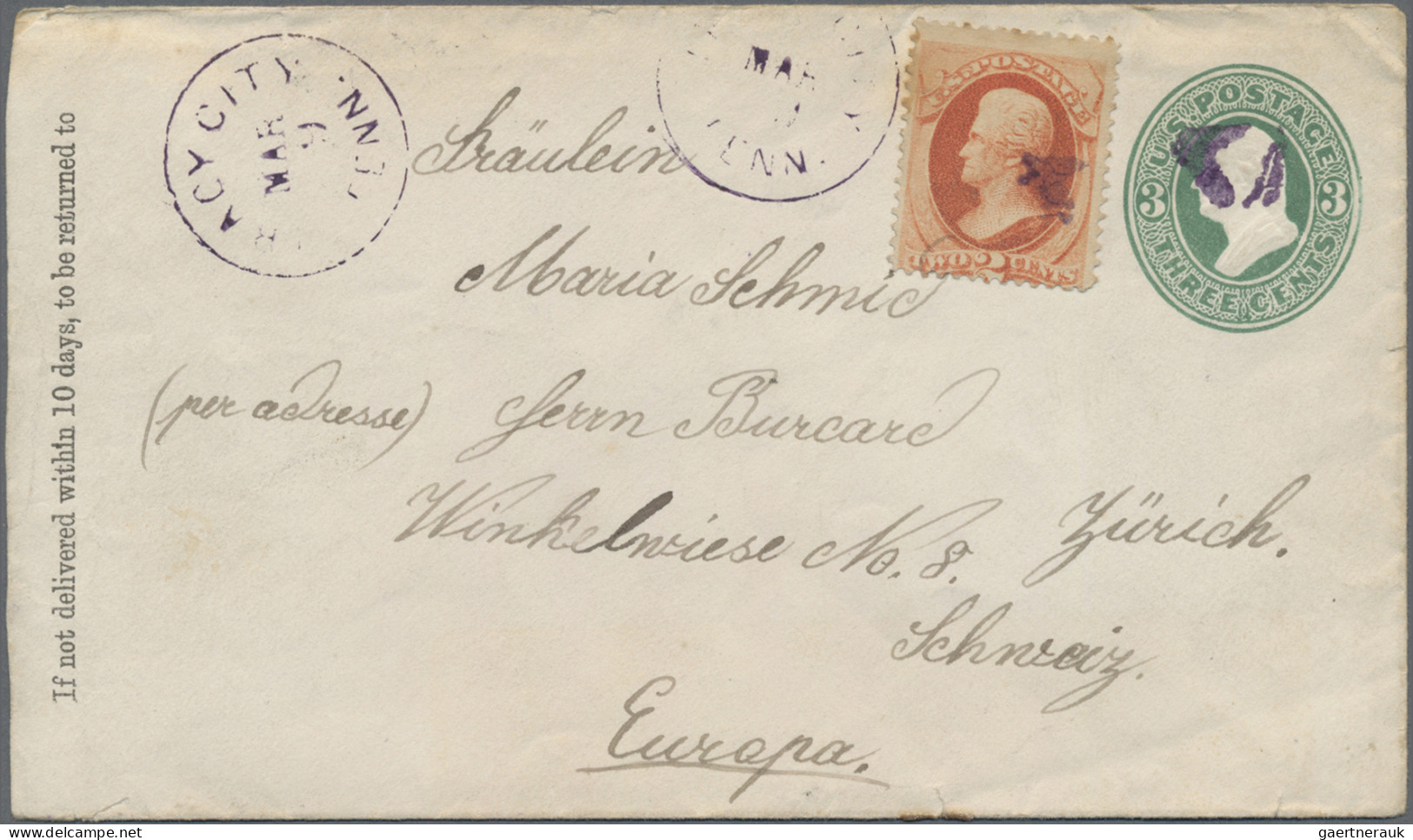 United States: 1880, Jackson 2 C Vermillion On Washington 3 C Green Postal Stati - Otros & Sin Clasificación