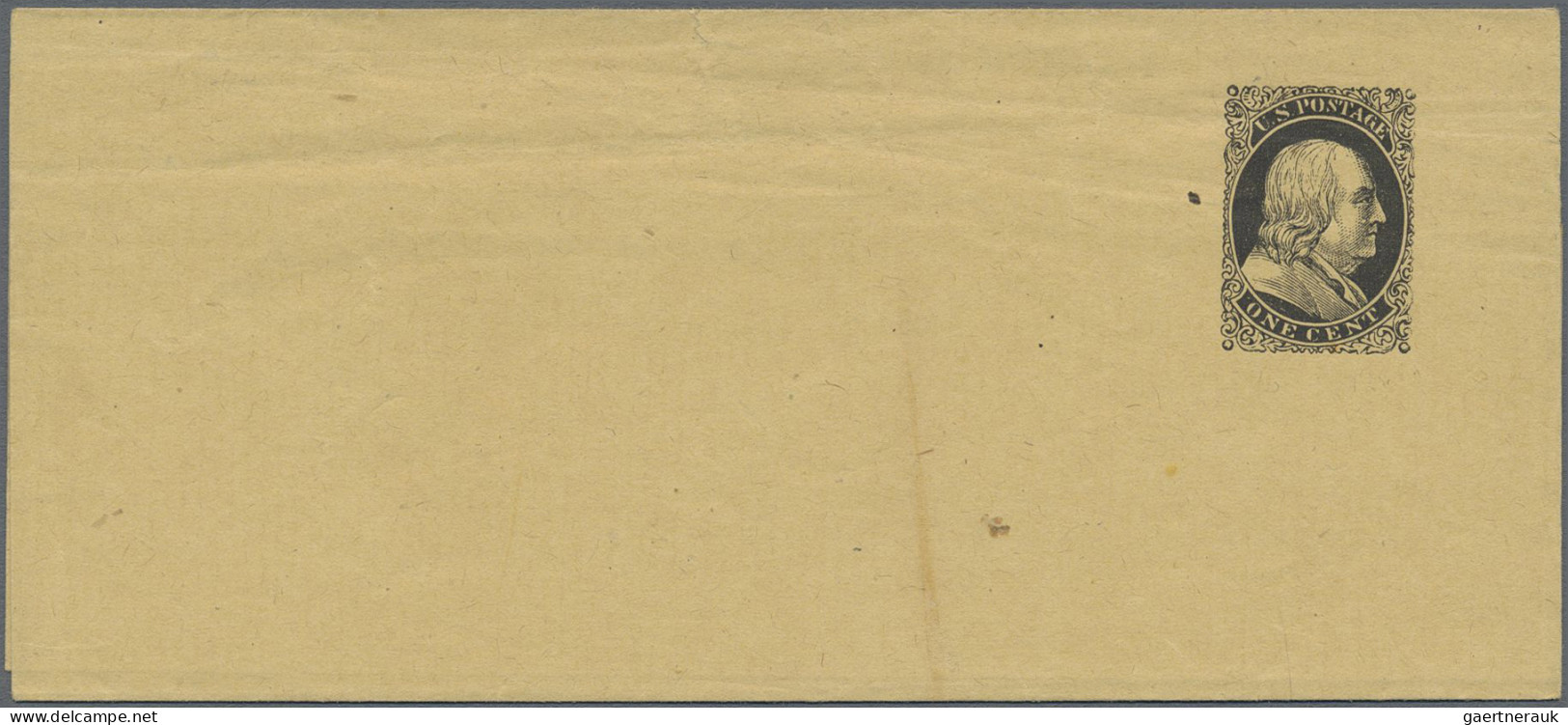 United States - Postal Stationary: 1861, Franklin 1c. Black, Essay For Not Issue - Sonstige & Ohne Zuordnung