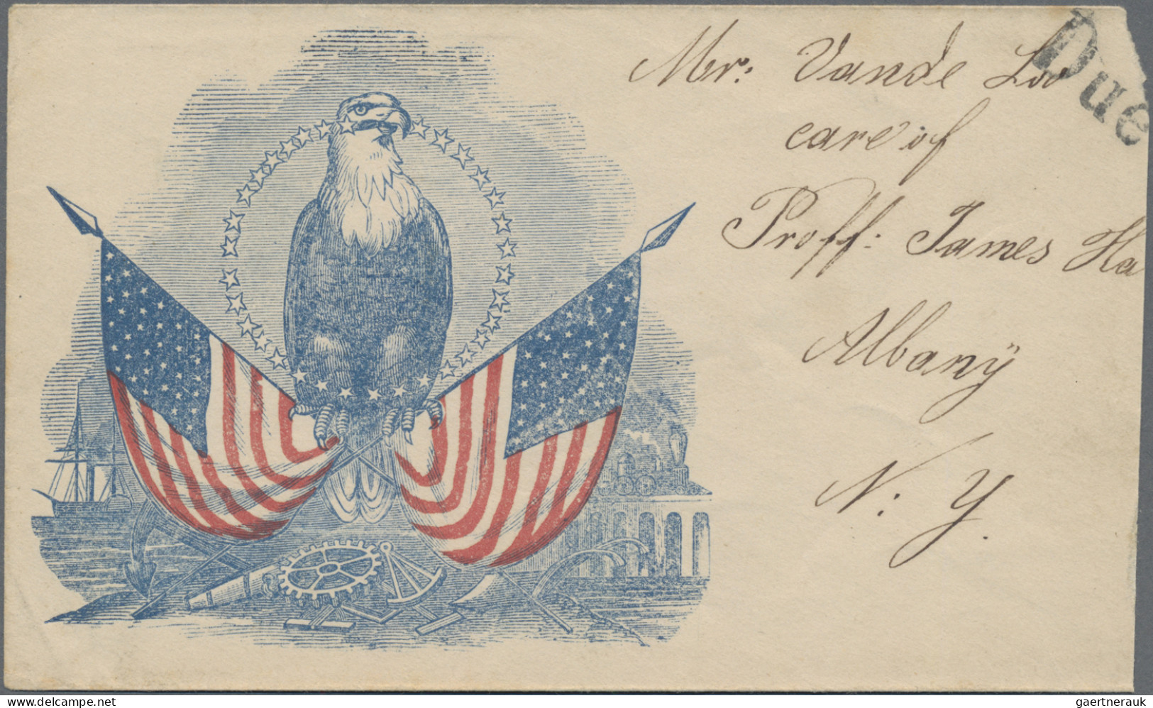 United States - Field Post: 1862, Two Soldiers Letters Marked "Due 3" On Decorat - Otros & Sin Clasificación