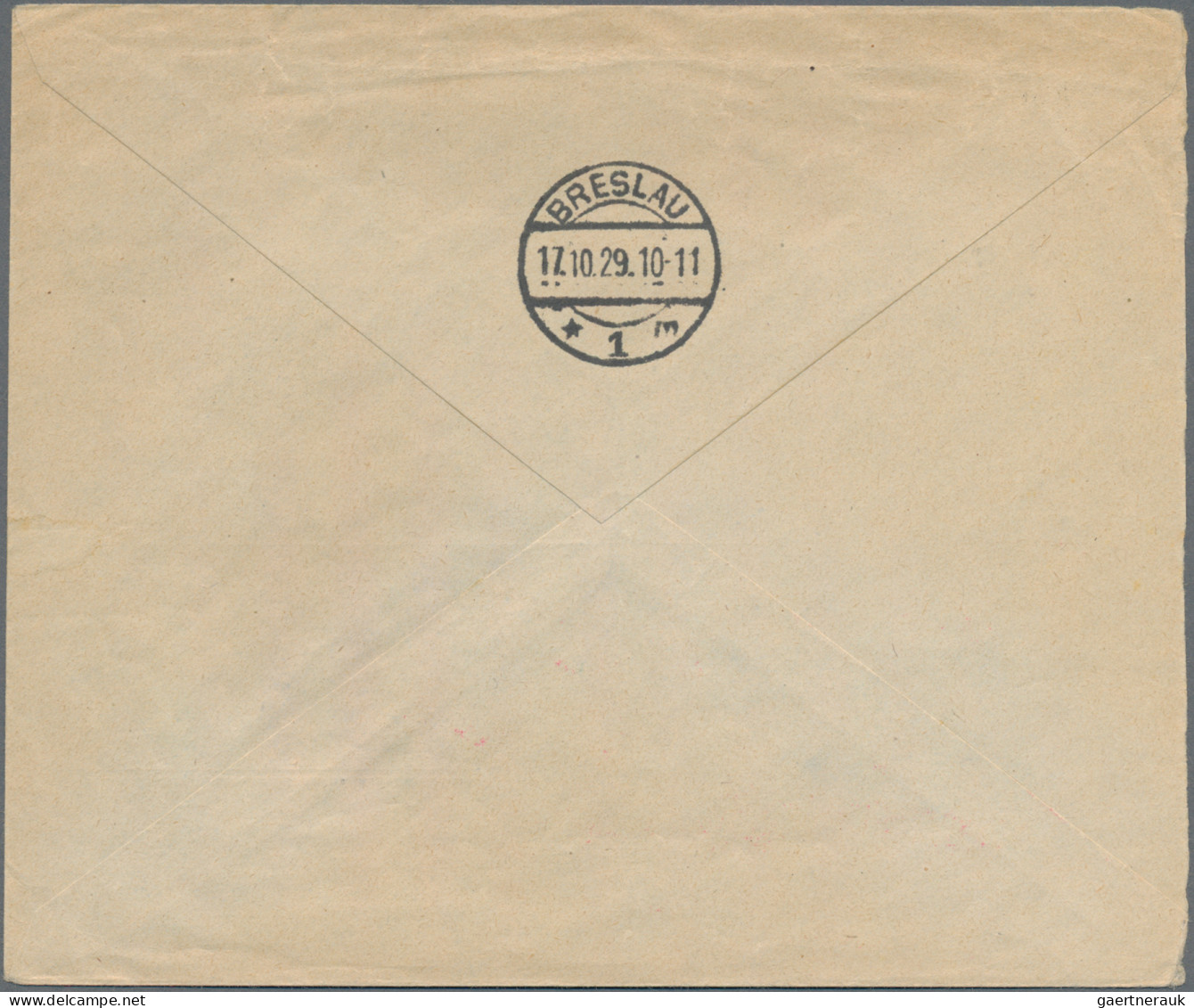 Zeppelin Mail - Germany: 1929, 7.10., Schlesienfahrt, Bordpostbrief Frankiert Mi - Airmail & Zeppelin