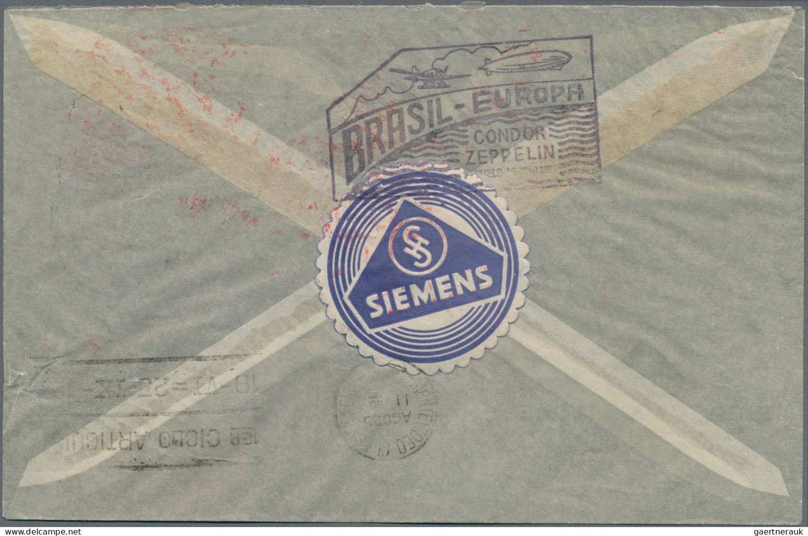 Zeppelin Mail - Germany: 1933, 5. Südamerikafahrt, Interessanter Und Seltener Ze - Luchtpost & Zeppelin