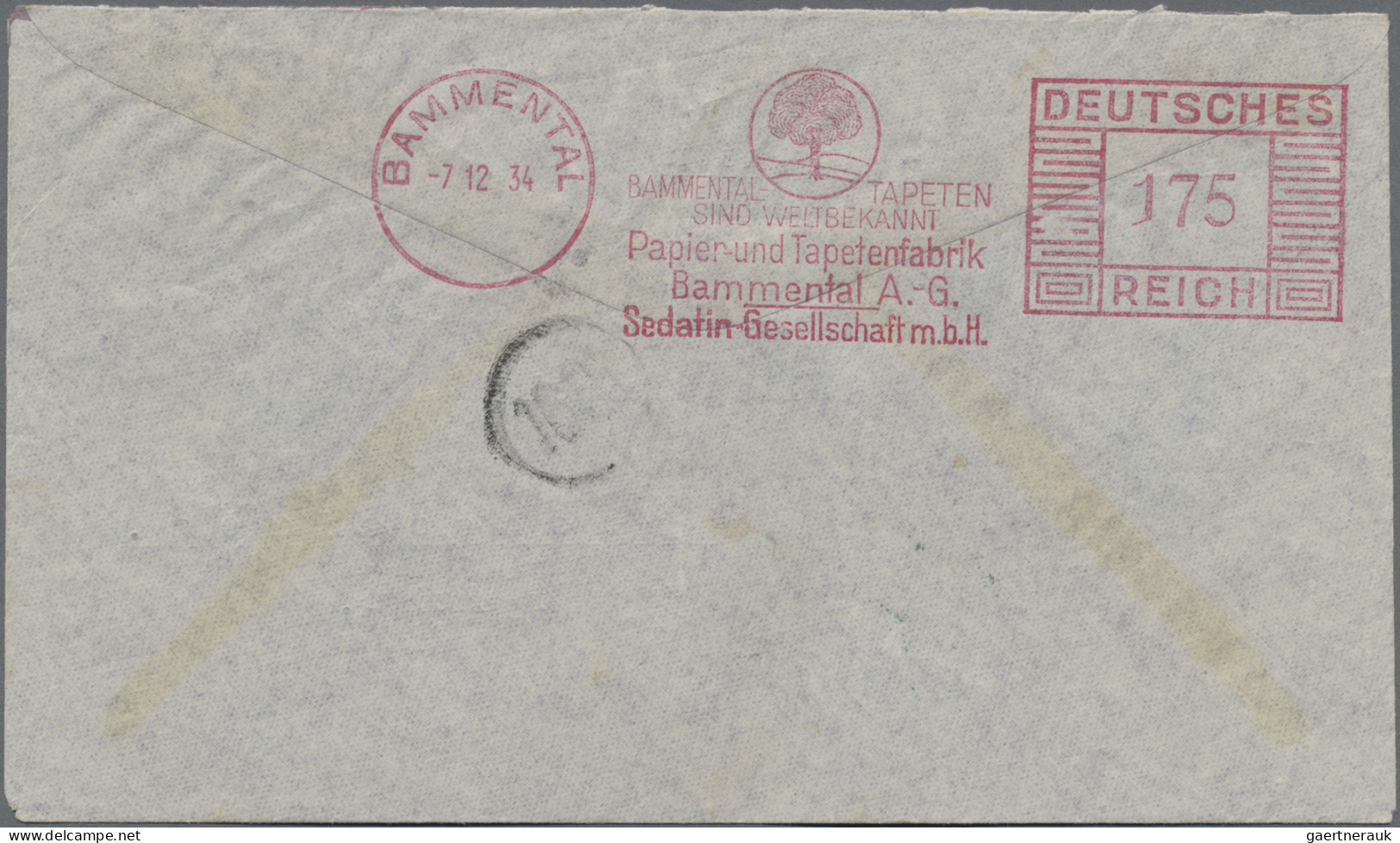 Zeppelin Mail - Germany: 1934, 12.Südamerikafahrt (Weihnachtsfahrt), Firmen-Beda - Correo Aéreo & Zeppelin