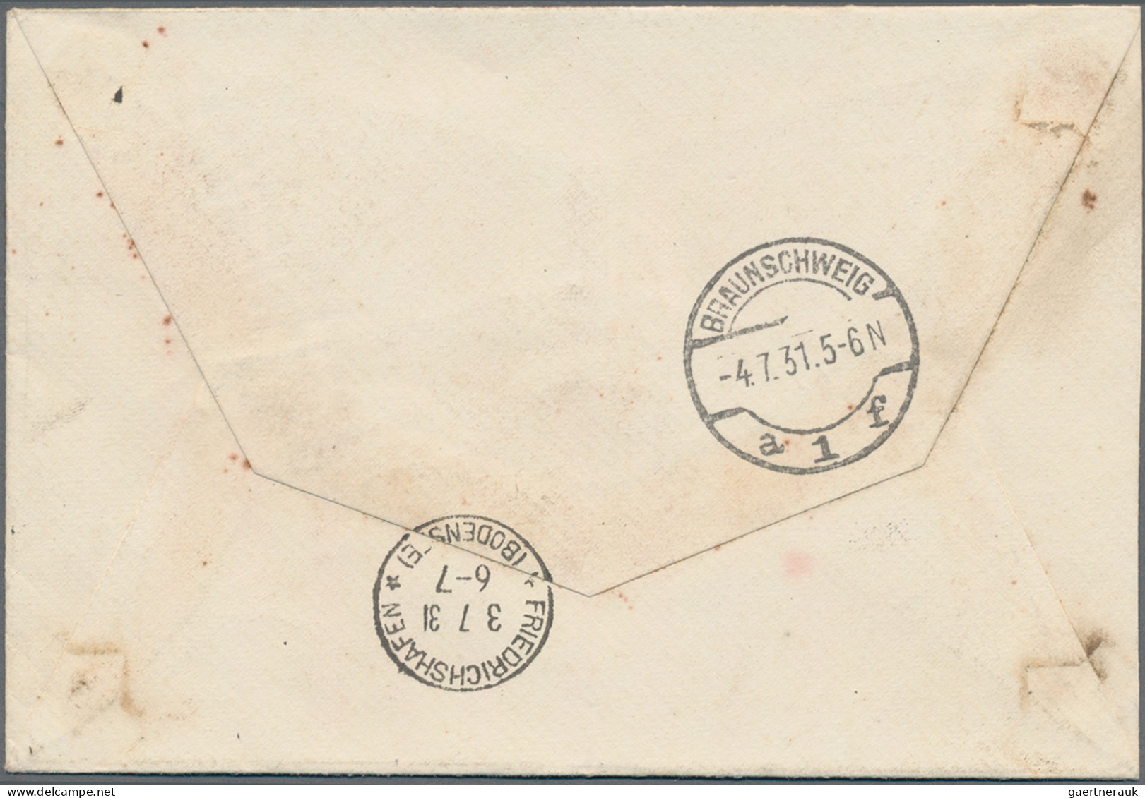 Zeppelin Mail - Europe: 1931, Islandfahrt, Schöner R-Brief Frankiert Mit Zeppeli - Europe (Other)
