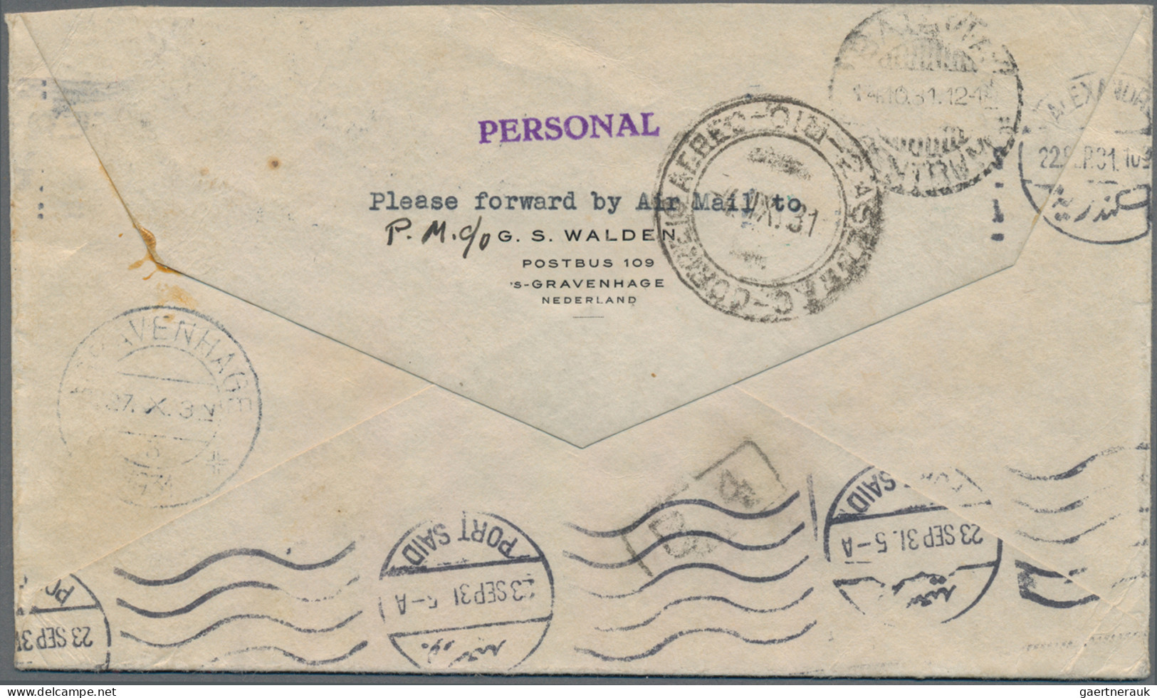Zeppelin Mail - Europe: 1931, 1. Südamerikafahrt, Zuleitung Niederlande, Luftpos - Sonstige - Europa