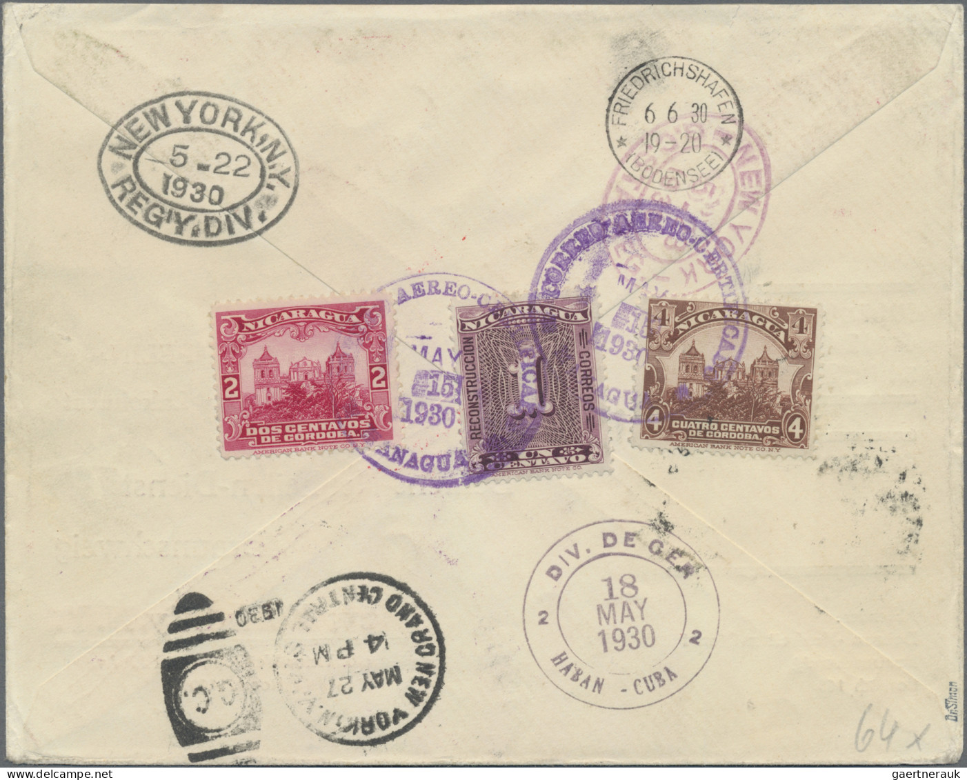 Zeppelin Mail - Overseas: 1930 "Südamerikafahrt" - Return Flight: Registered Cov - Zeppelines