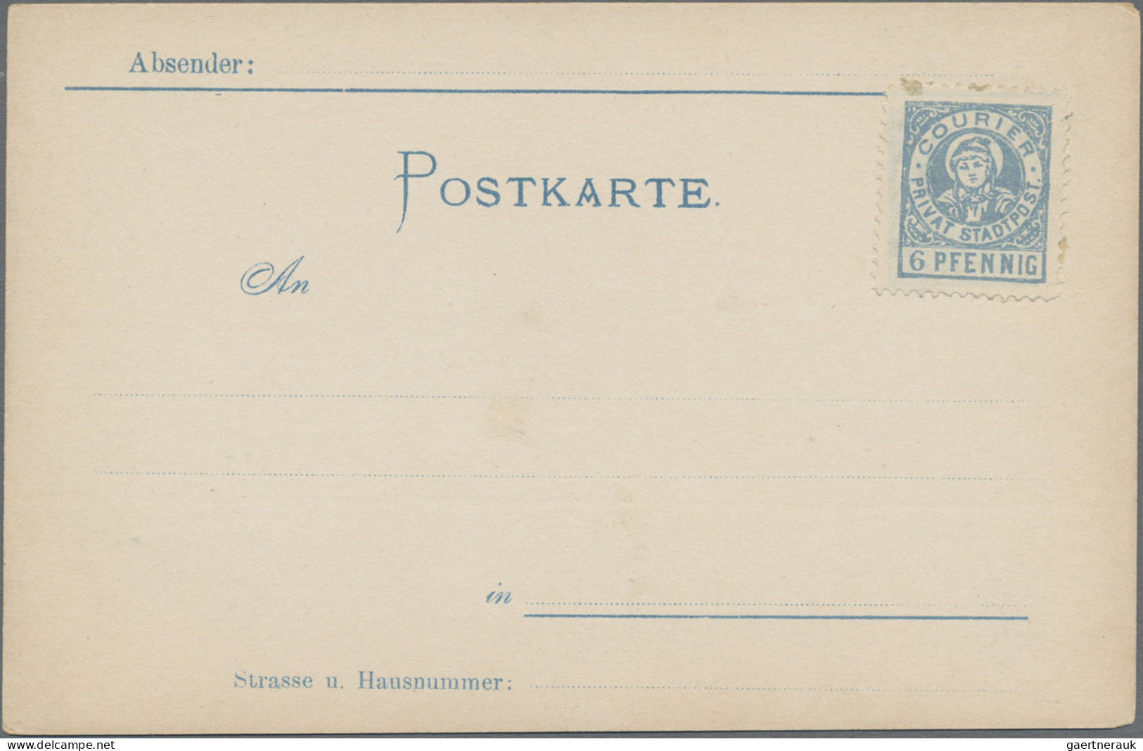 Thematics: Animals-dogs: 1897, MÜNCHEN COURIER, Ungebr. Bildpostkarte Mit Aufgek - Dogs