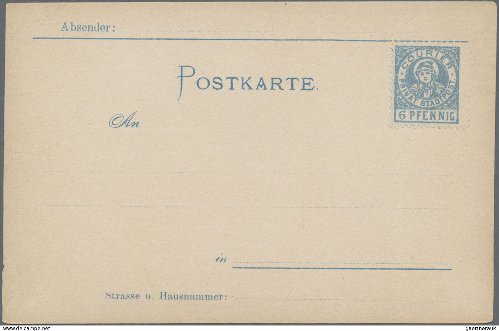 Thematics: Animals-dogs: 1897, MÜNCHEN COURIER, Ungebr. Bildpostkarte Mit Aufgek - Dogs