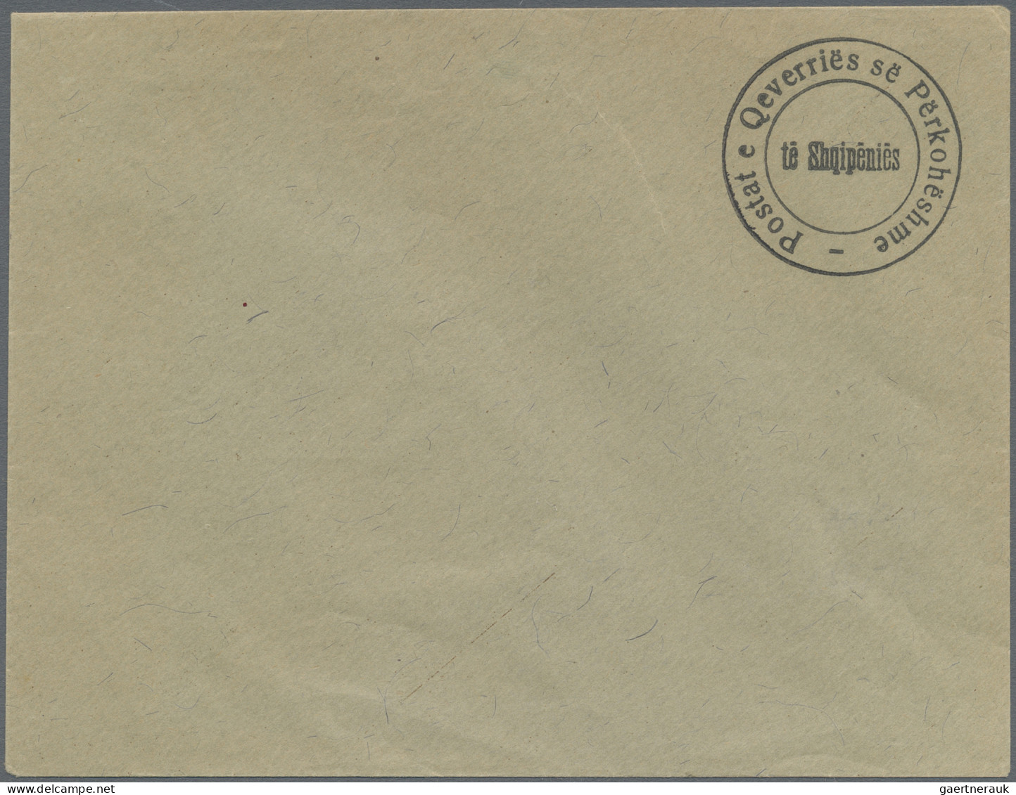 Albania: 1913. Provisional Definitive. 1 Pia Black, HANDSTAMPED On Envelope, Wit - Albania