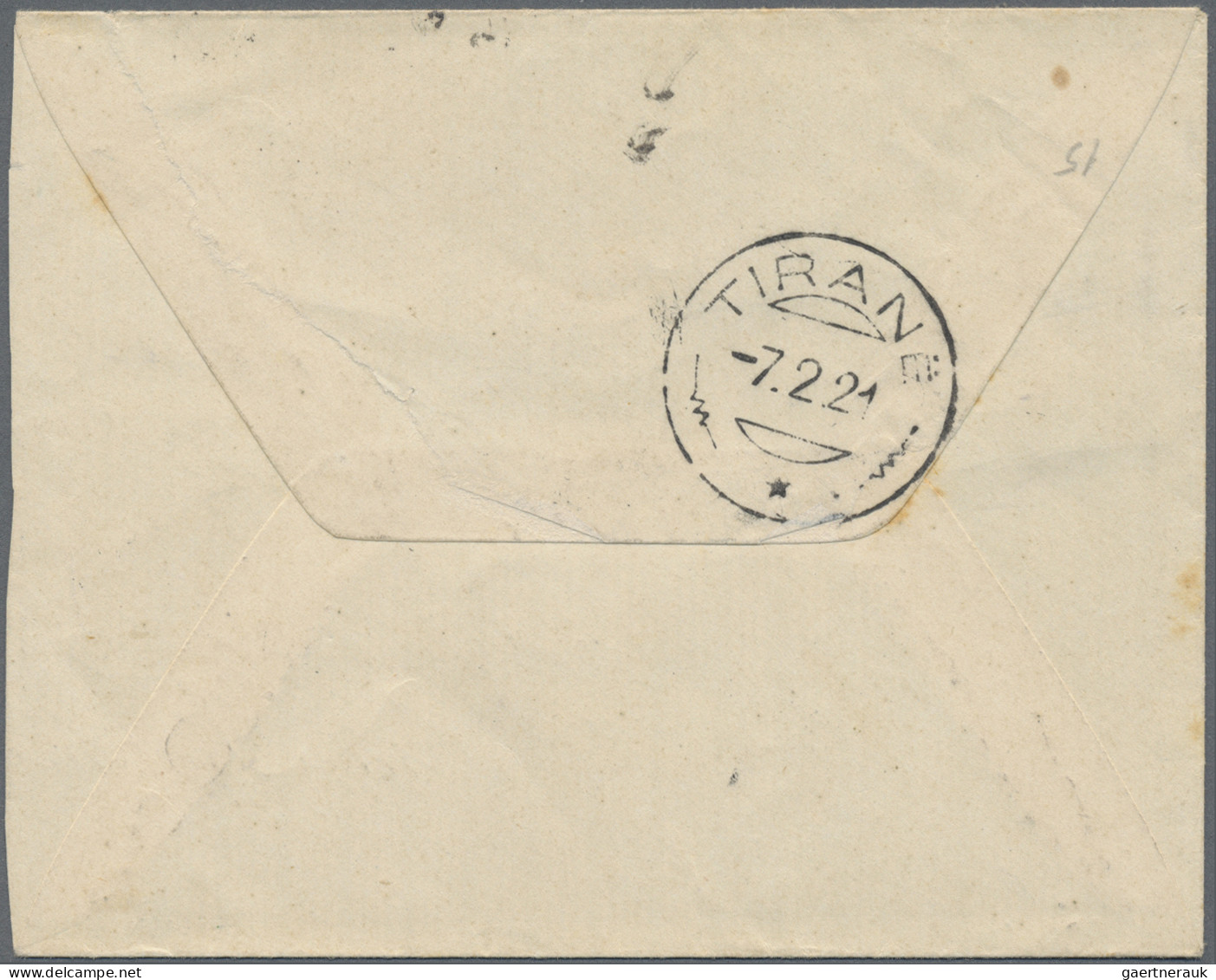 Albania  - Postage Dues: 1921, Unfranked Letter From "SHKODER 6.2.21" To Tirana - Albanië