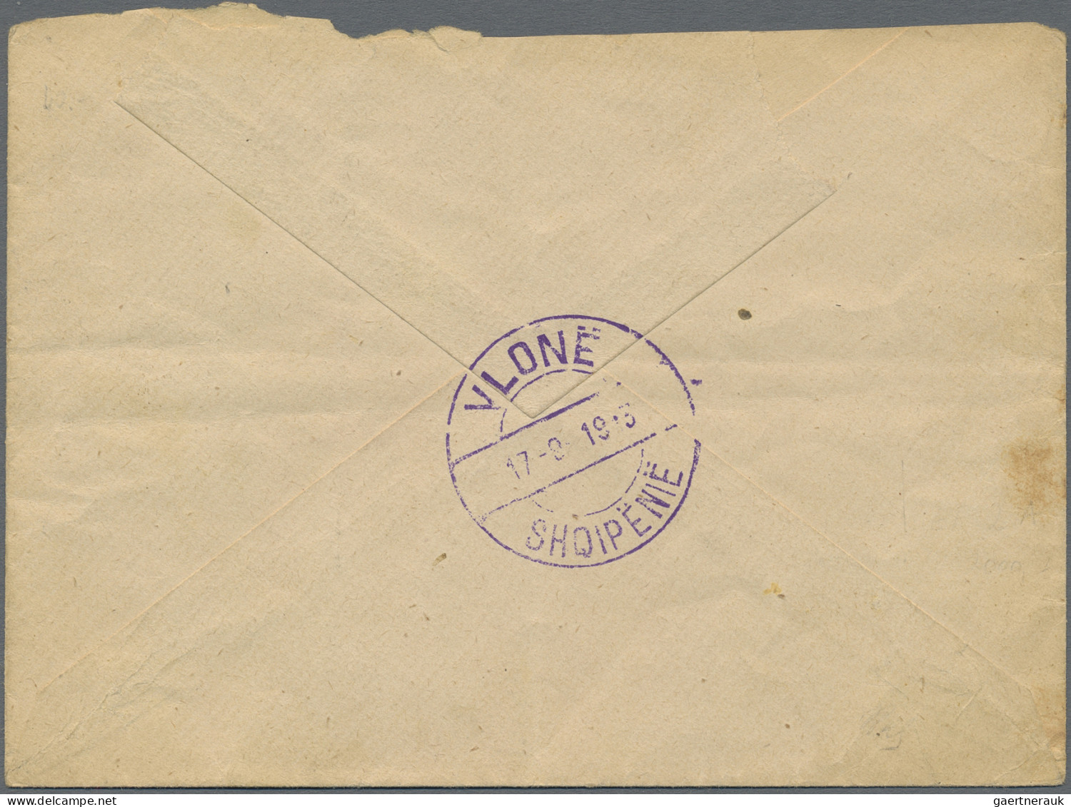 Albania - Postal Stationery: 1913, Stationery Envelope 1gr. Grey-black, Cream Pa - Albanië
