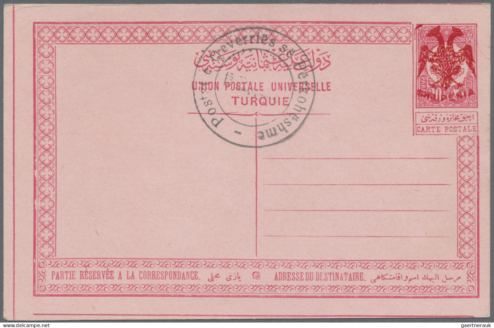 Albania - Postal Stationery: 1913, Double Headed Eagle Overprints, Two Unused St - Albanien