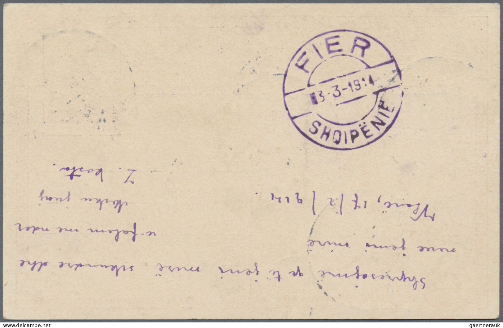 Albania - Postal Stationery: 1913, 10 Q Red 'Skanderbeg' Postal Stationery Card, - Albanië