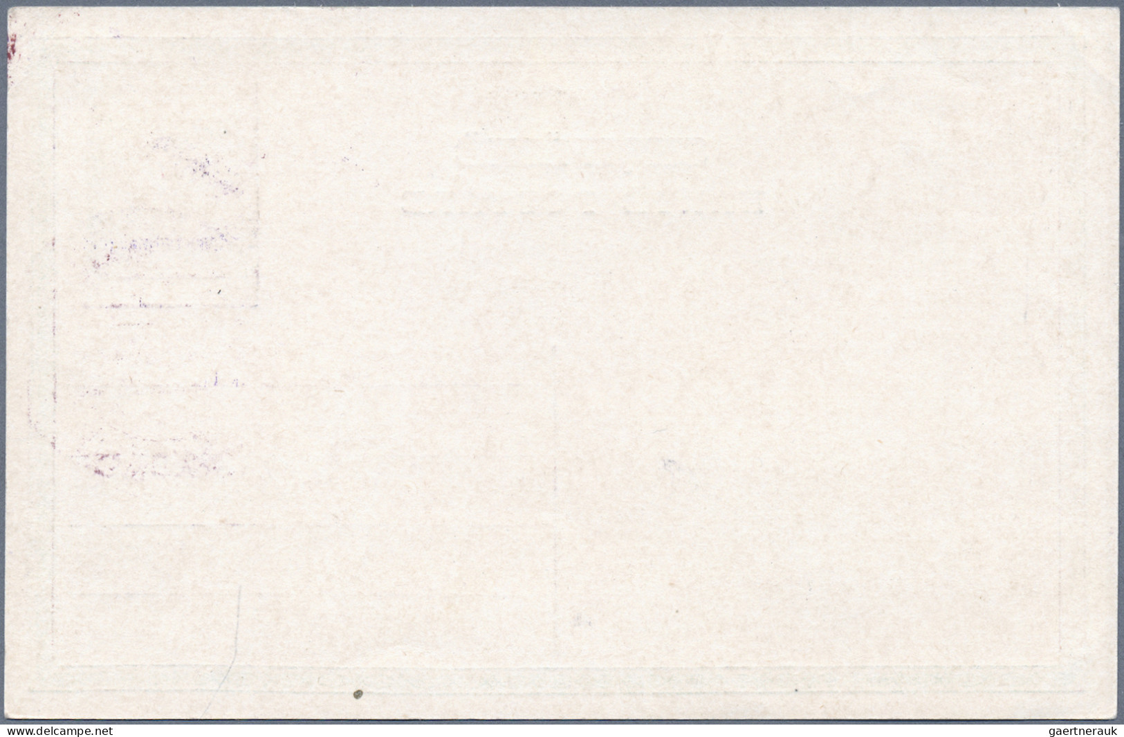 Albania - Postal Stationery: 1914, Prince William Surcharge, Card 5q. Green Clea - Albanië