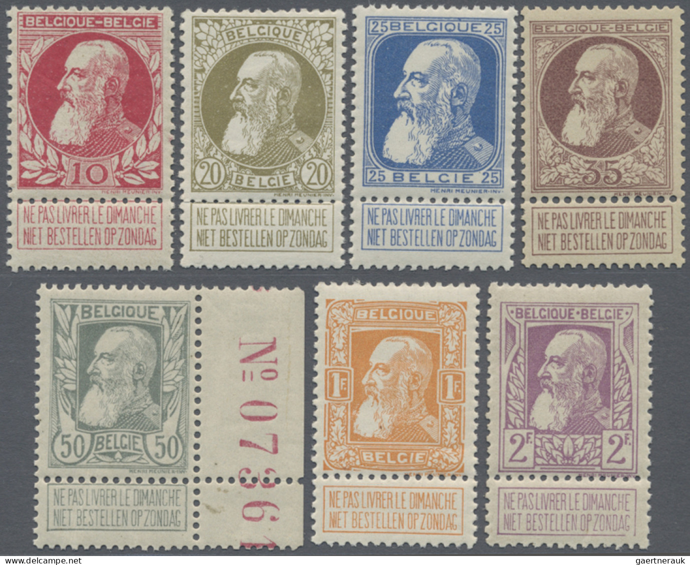 Belgium: 1905, 75 Anniversary Of The Belgian Independence, Complete Mnh Set Of 7 - Neufs