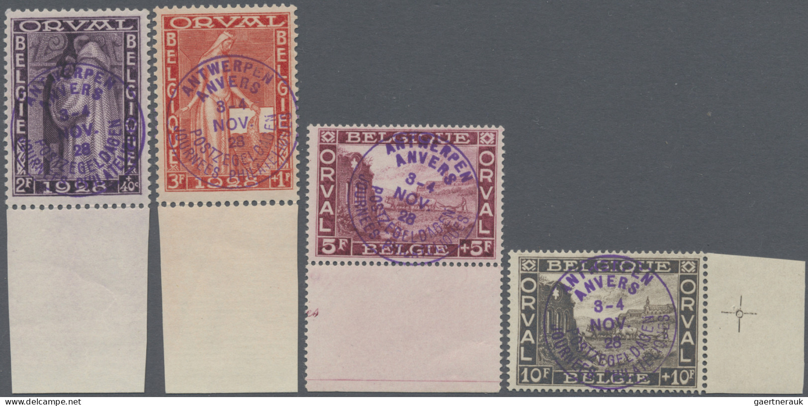 Belgium: 1928, "Stampdays Antwerp", Orval Set Hand Overprinted For The Antwerp S - Nuevos
