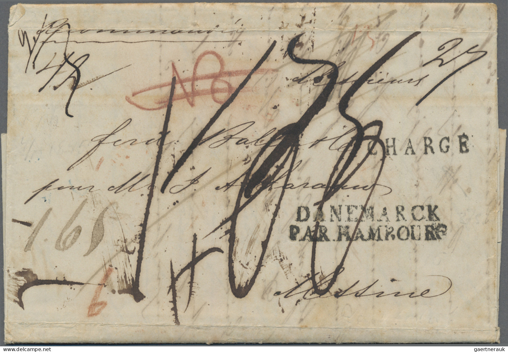 Denmark -  Pre Adhesives  / Stampless Covers: 1845: Charge-Letter From Copenhage - ...-1851 Préphilatélie