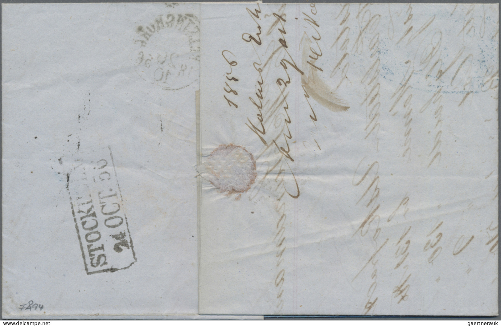 Denmark -  Pre Adhesives  / Stampless Covers: 1856: Letter From Helsingör (20.10 - ...-1851 Prephilately
