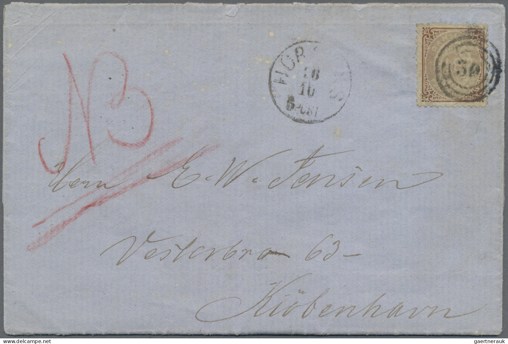 Denmark: 1870 48 Sk. Lilac & Brown Used On Entire Letter (several Pages) From Ho - Other & Unclassified