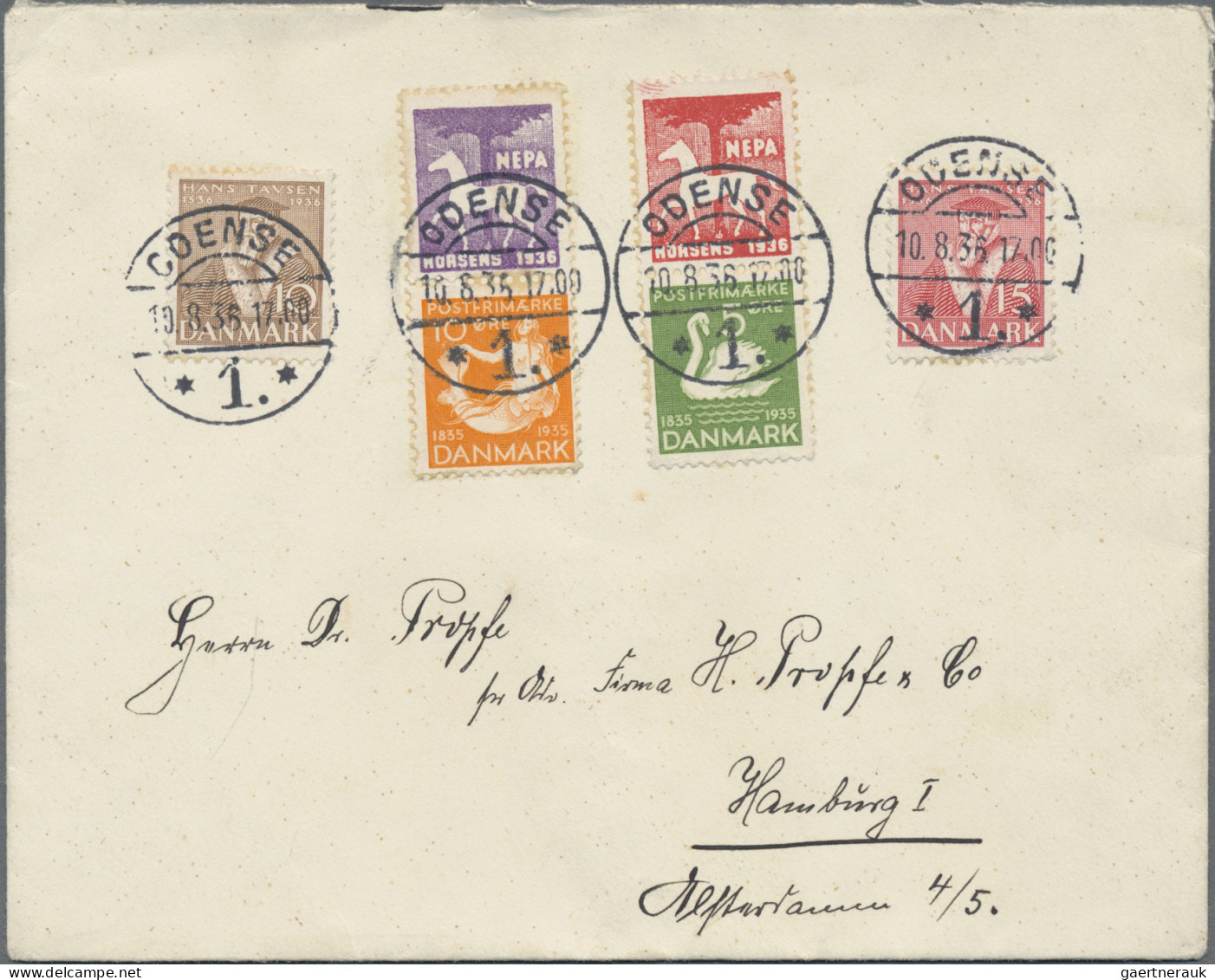 Denmark - Se-tenants: 1936, "NEPA-HORSENS 1936", Private Overprints On Empty Fie - Andere