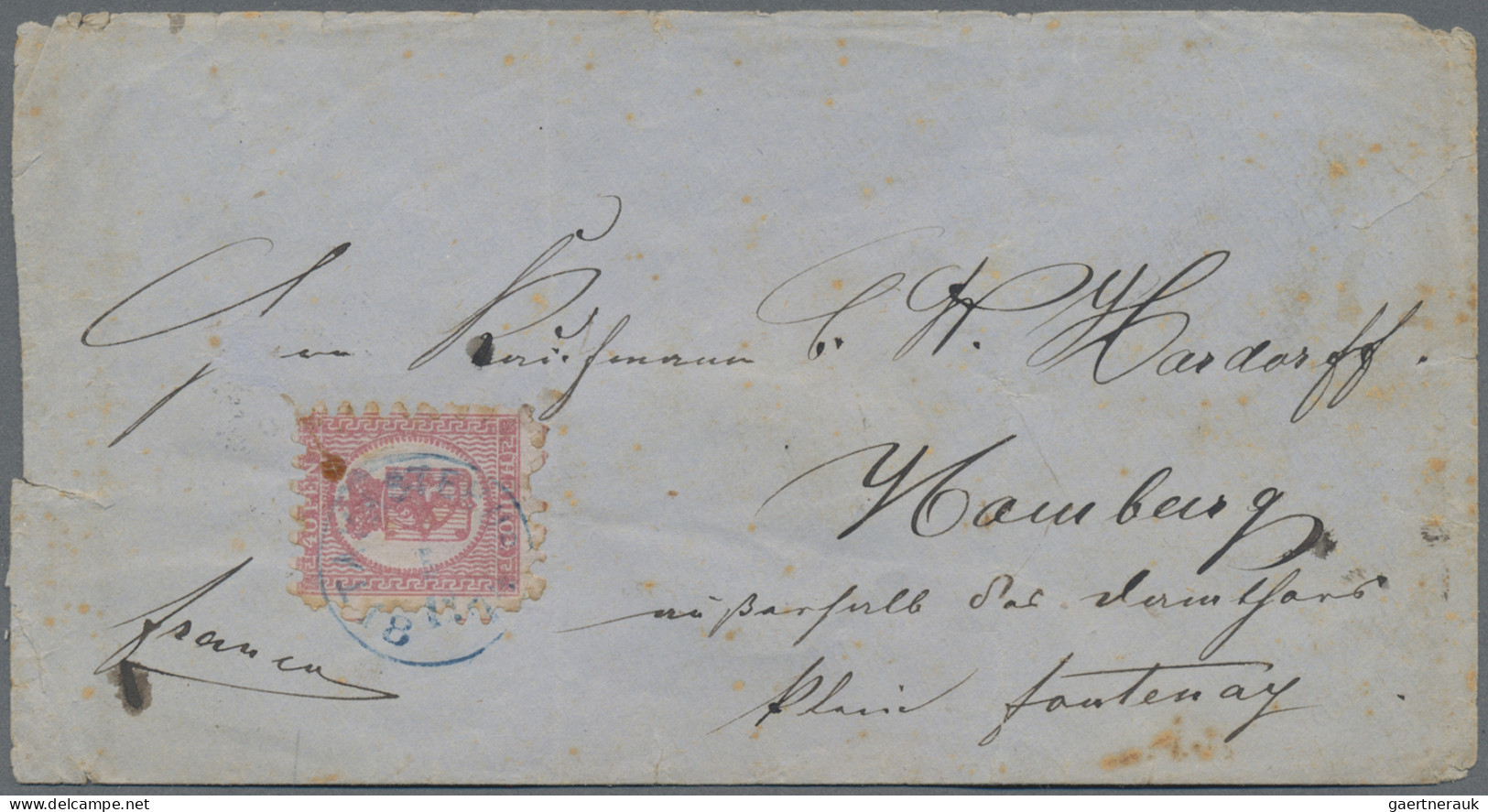 Finland: 1874, 40p. Rose-carmine, Single Franking On Cover From "TAVASTEHUS" To - Briefe U. Dokumente
