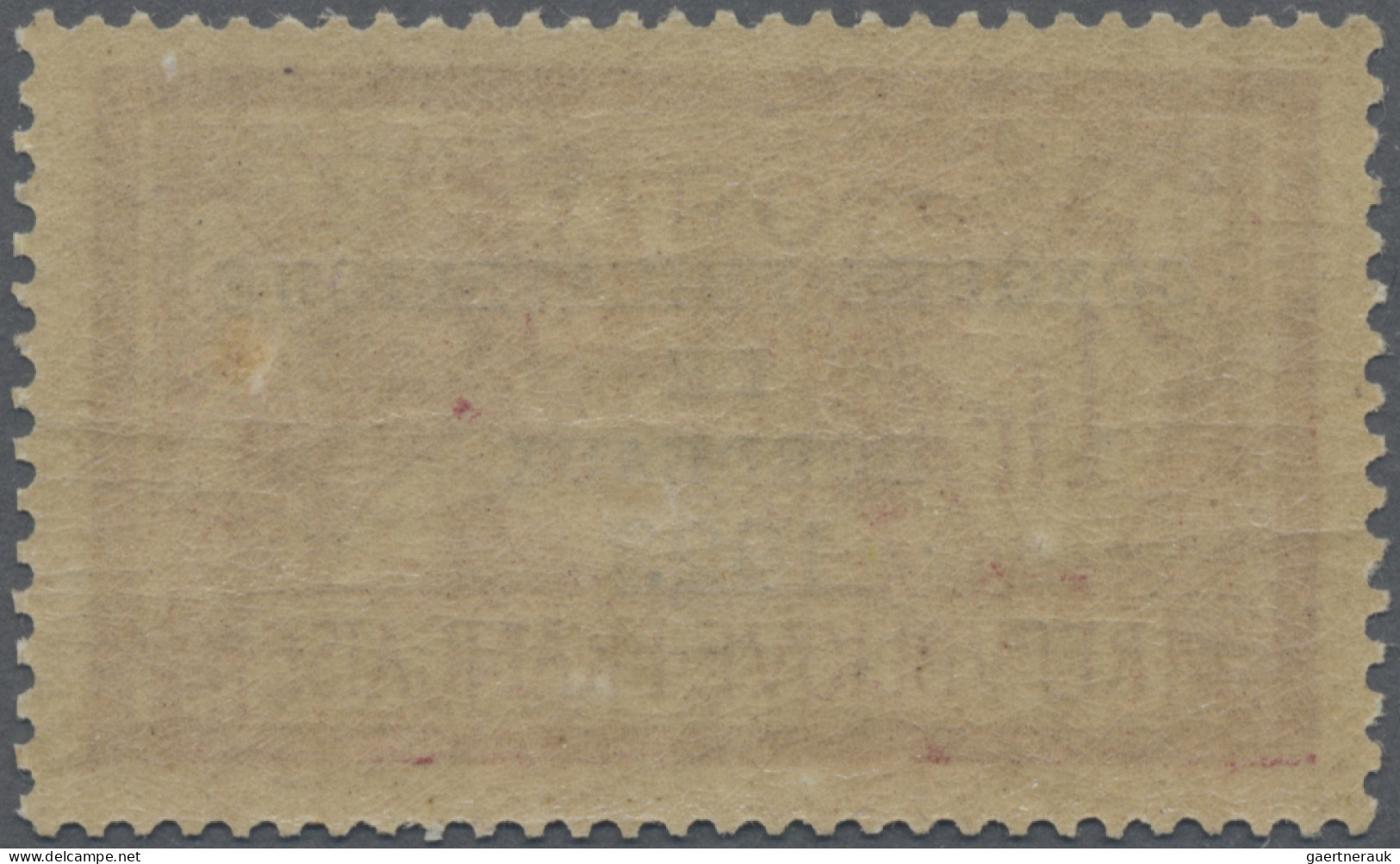 France: 1923, 1fr. Lilac Red & Olive With Well Centred Overprint 'Congres Philat - Ungebraucht