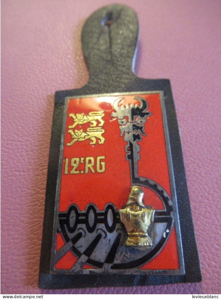 12éme Régiment Du Génie/ Drago , Paris C1978 /Armée De Terre/Bronze émaillé/avec Armoiries Normandie/ Fin XXème    PUC69 - Army