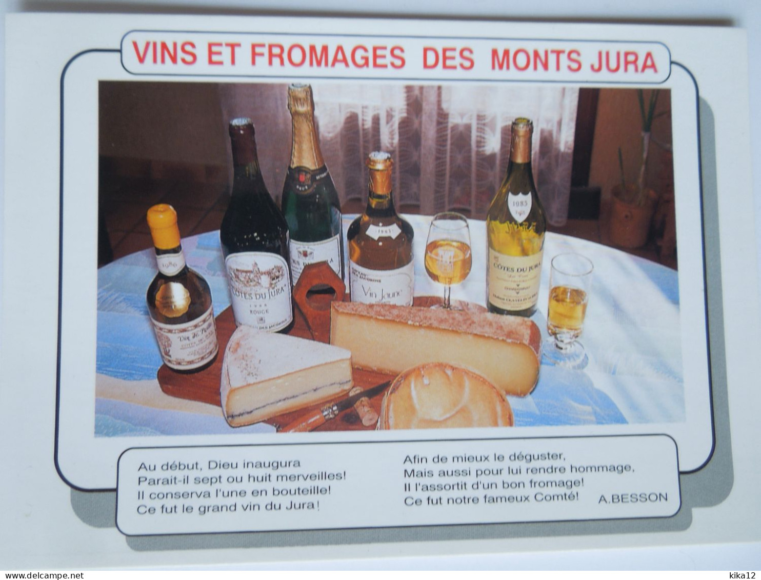 Jura    Vins Et Fromages    CP240170 - Recettes (cuisine)