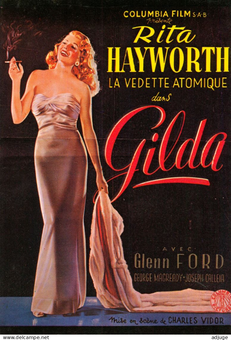 CPM* Film " GILDA" Rita Hayworth, Glenn Ford, De Charles VIDOR * Affiche Vintage Columbia * SUP - Posters On Cards