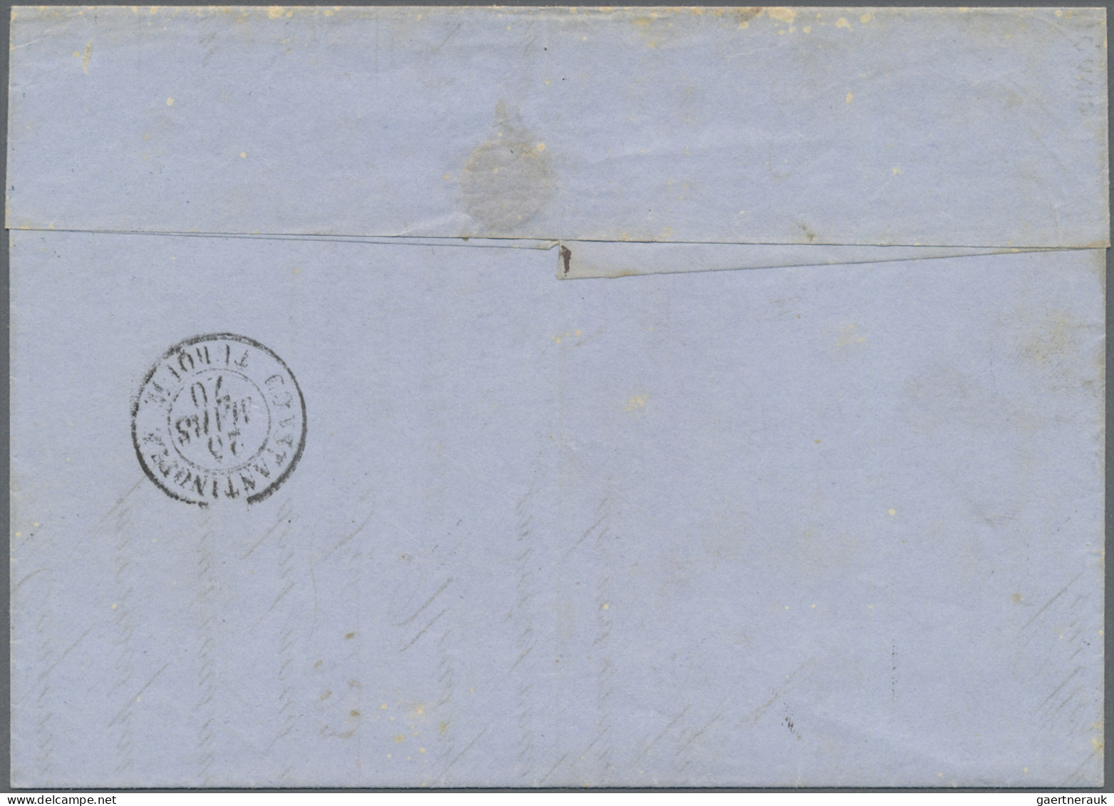 French Post Offices In The Levant: 1864/1870 Three Letters/covers From/to French - Otros & Sin Clasificación