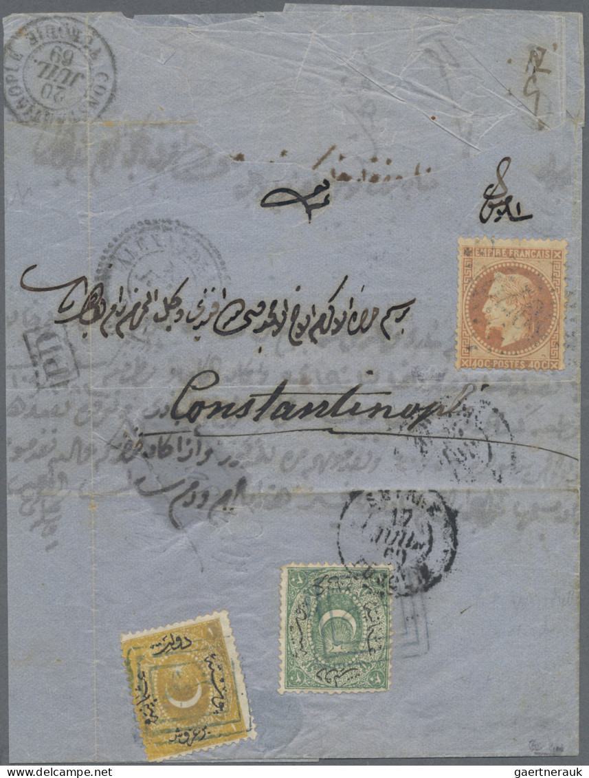 French Post Offices In The Levant: 1869 Entire Letter From Alexandrette To Const - Andere & Zonder Classificatie