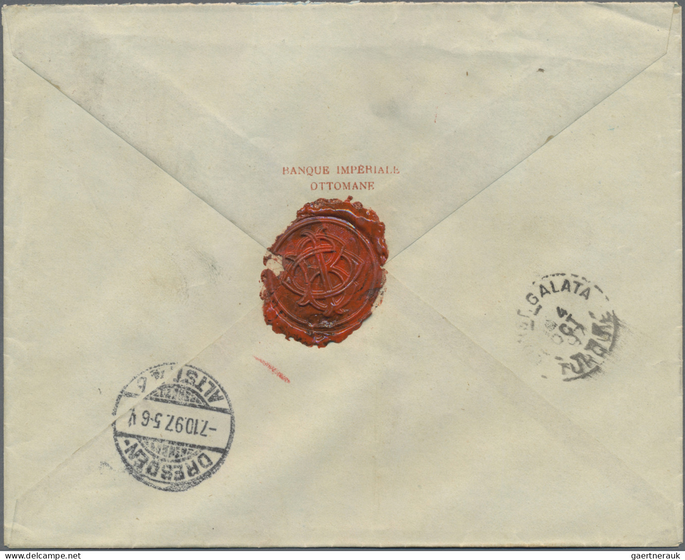 French Post Offices In The Levant: 1897, 25 C. (2) Tied "SAMSOUN TURQUIE 1 OCT 9 - Andere & Zonder Classificatie